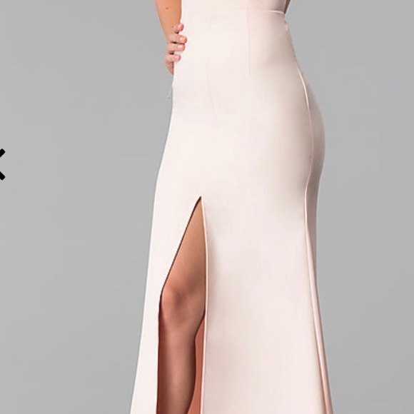 Long Open-Back Flutter-Sleeve Prom Dress with Slit - Picture 3 of 3